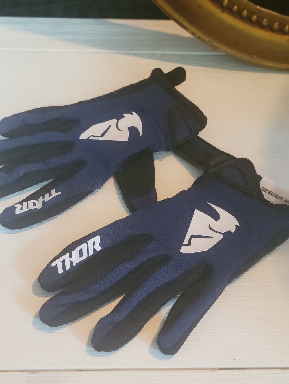 Thor Blue and Black Motocross Gloves Youth 2XS New Condition